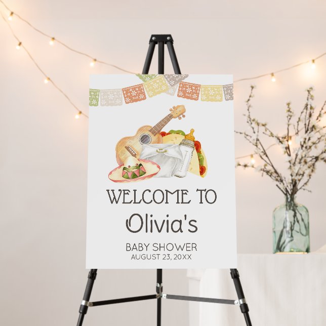 Taco 'Bout A Baby Mexican Baby Shower Welcome Sign (In Situ (Stand))