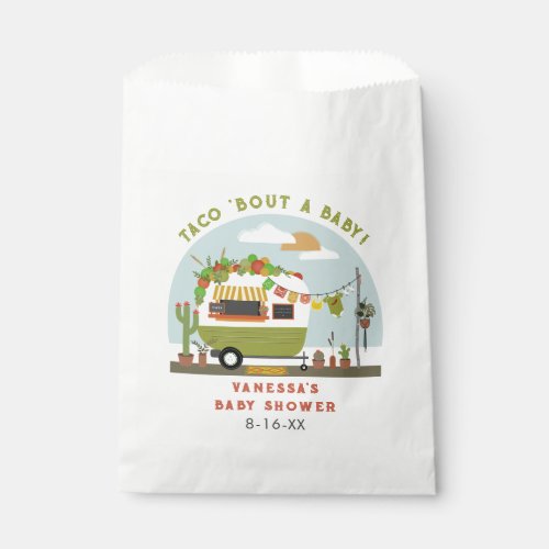 Taco Bout A Baby Neutral Green Baby Shower Favor Bag