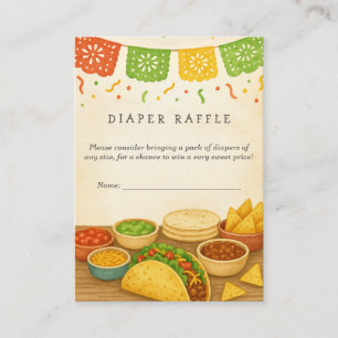 Taco Bout A Baby Shower Diaper Raffle  Enclosure Card