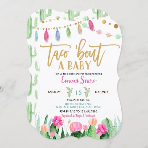 Taco bout a Baby Shower Fiesta Invitation