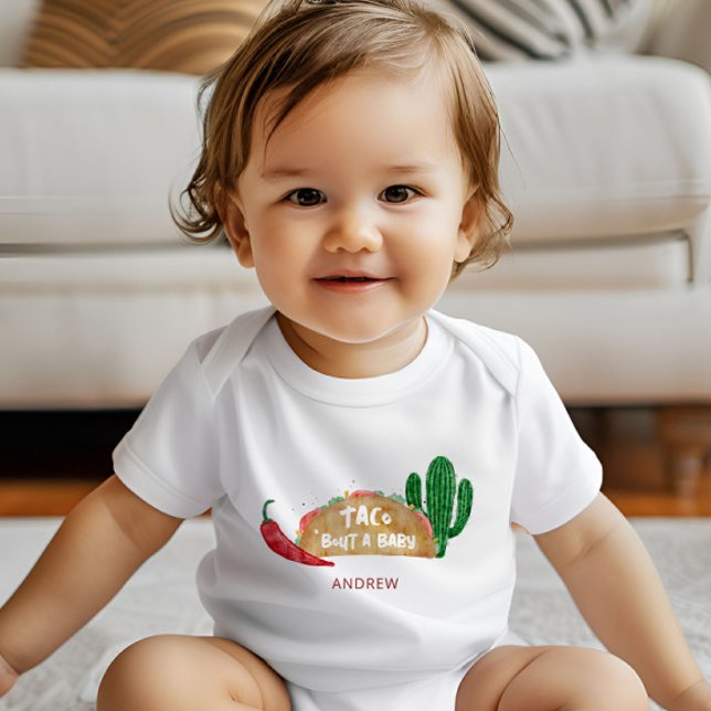 Taco 'Bout a Baby Shower Fiesta Personalized Bodysuit (Creator Uploaded)