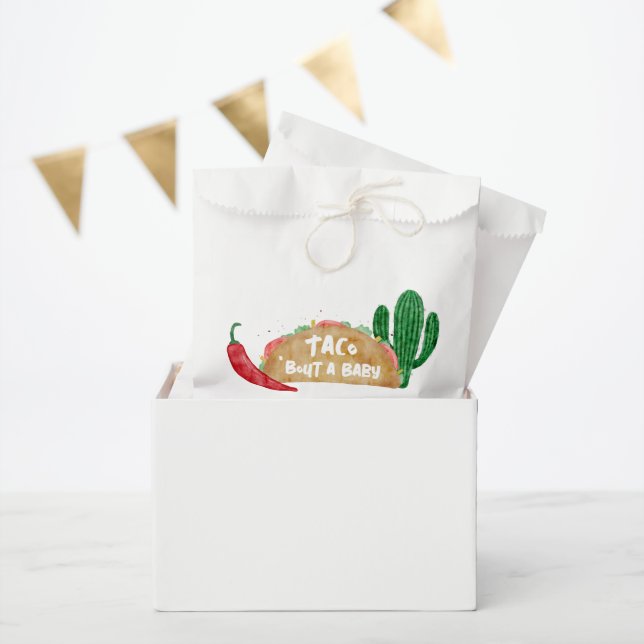 Taco 'Bout a Baby Shower Fiesta Personalized  Favor Bag (Party)