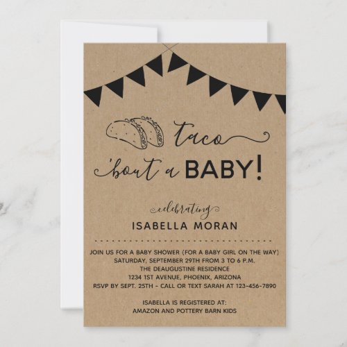 Taco Bout a Baby Shower Invitation