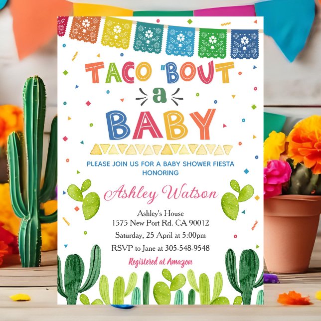 Taco 'Bout a Baby Shower Invite Mexican Fiesta (Creator Uploaded)