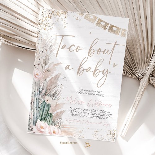 Taco Bout A Baby Shower Invites Boho Girl