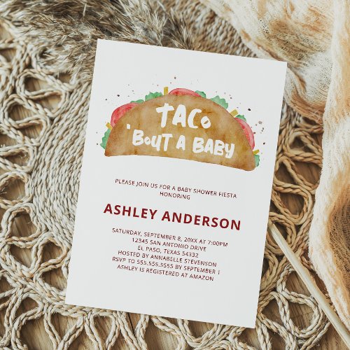 Taco Bout a Baby Shower Mexican Fiesta Invitation