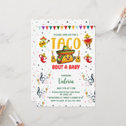 taco bout a baby shower mexican fiesta invitation