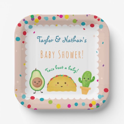Taco bout a baby Taco themed welcome baby shower  Paper Plates