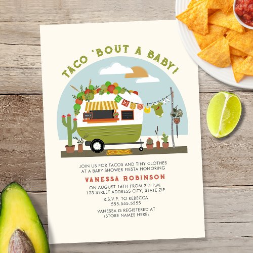 Taco Bout A Baby Taco Truck Camper Baby Shower Invitation