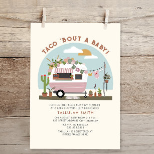 Taco Bout A Baby Taco Truck Camper Girl Baby Showe Invitation