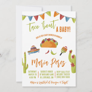 Taco 'Bout a Baby! Tacos Themed Baby Shower Invitation