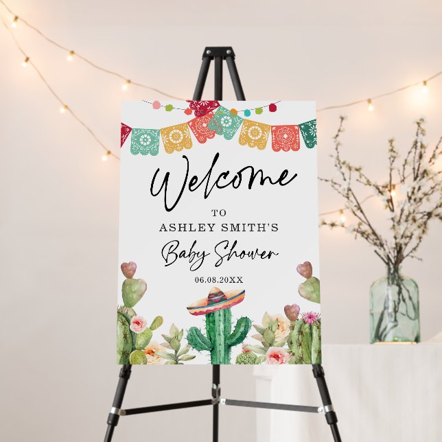 Taco Bout a Baby Welcome Sign Shower Mexican (In Situ (Stand))