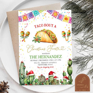 Taco Bout A Christmas Fiesta Confetti Posada Party Invitation