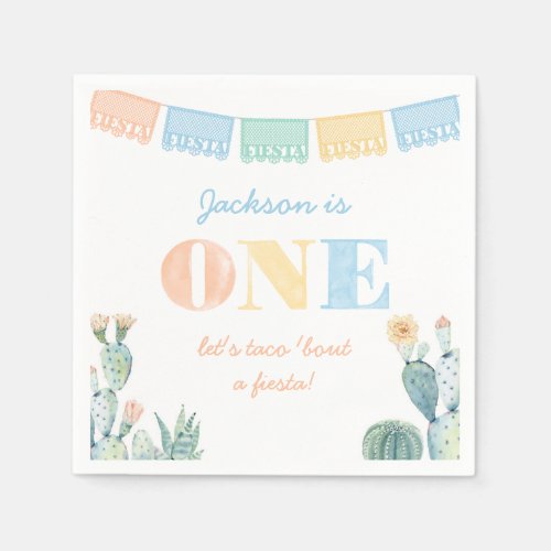 Taco Bout A Fiesta Boy Mexican 1st Birthday Party Napkins