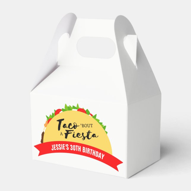 Taco 'Bout A Fiesta Favor Boxes (Front Side)