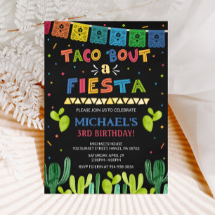 Taco Bout a Fiesta Invitation   Birthday Invite
