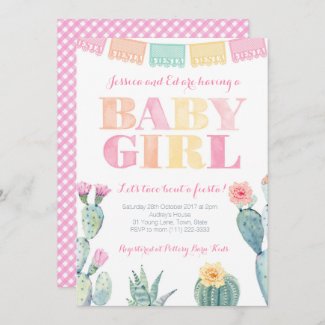 Taco Bout A Fiesta Mexican Baby Shower for Girl Invitation
