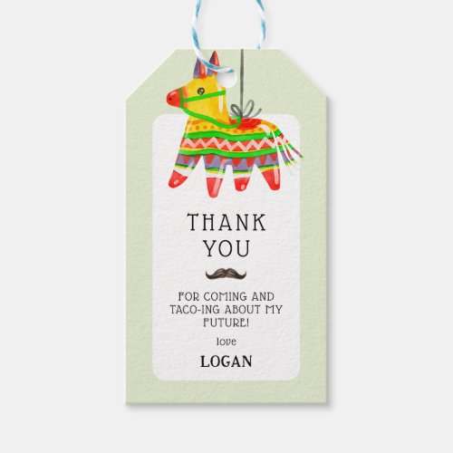 Taco bout a Future Mexican Graduation Party Gift Tags