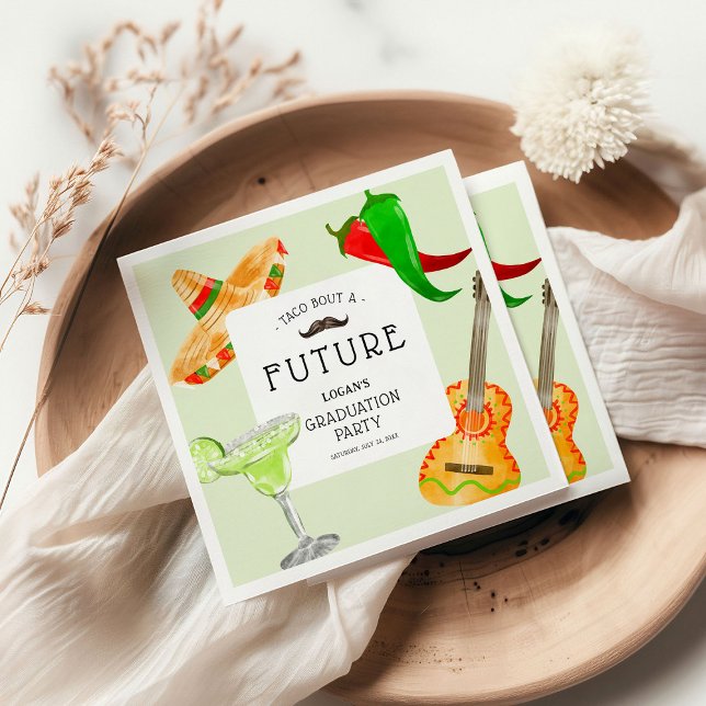 Taco bout a Future' Mexican Graduation Party Napkins (Creator Uploaded)