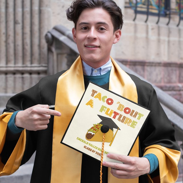 Taco Bout a Future Photo Graduation Party Cap Topper (Creator Uploaded)