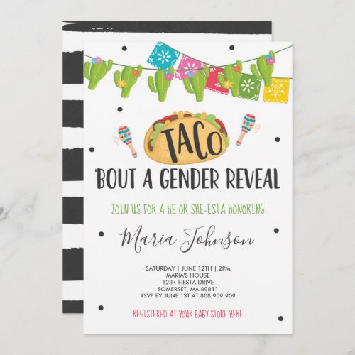 Taco Bout A Gender Reveal Fiesta He Or She_Esta Invitation