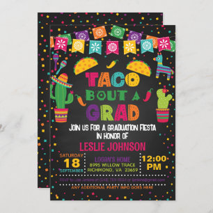 Taco Bout a Grad Invitation - Blk
