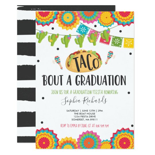Taco 'Bout A Graduation Fiesta Graduation Party Invitation | Zazzle.com