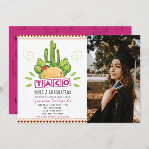 Taco 'Bout A Graduation Fiesta Graduation Photo Invitation
