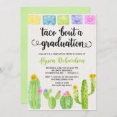 Taco bout a graduation party fiesta cactus invitation (Front/Back)