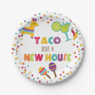 Taco Bout a New House Plate - White