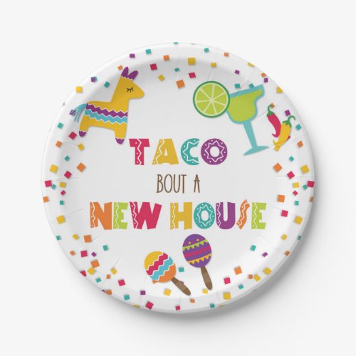 Taco Bout a New House Plate _ White