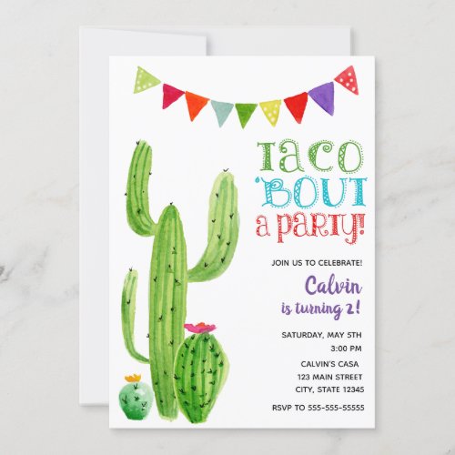 Taco bout a party Birthday invitation