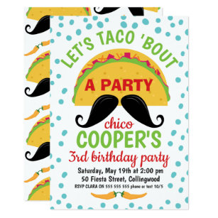 taco party invitations zazzle