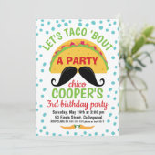 Taco ''bout A Party Birthday Invitation Boy (Standing Front)