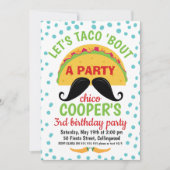 Taco ''bout A Party Birthday Invitation Boy (Front)