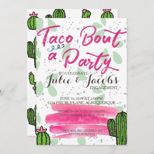 Taco Bout A Party Engagement Party Invitation
