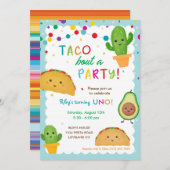 Taco bout a party  fiesta birthday invitation (Front/Back)