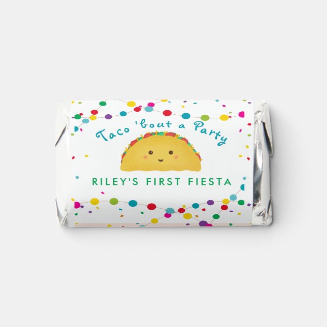 Taco bout a party - fiesta theme birthday hershey's miniatures (Front)