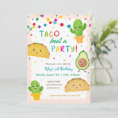 Taco bout a party - fiesta theme birthday invitation (Standing Front)