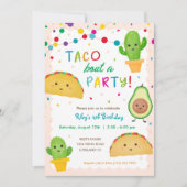 Taco bout a party - fiesta theme birthday invitation (Front)