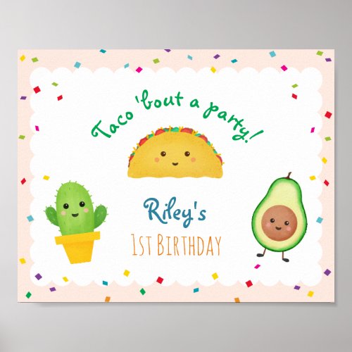 Taco Bout A Party  Fiesta Themed Birthday Sign