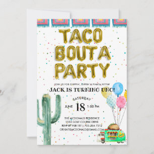 Taco Bout A Party First Birthday Invitation