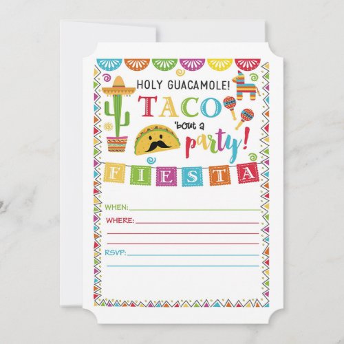 Taco Bout A Party Hispanic Heritage Month Party Invitation