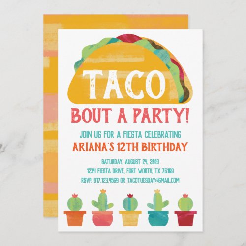 Taco Bout a Party Invitation