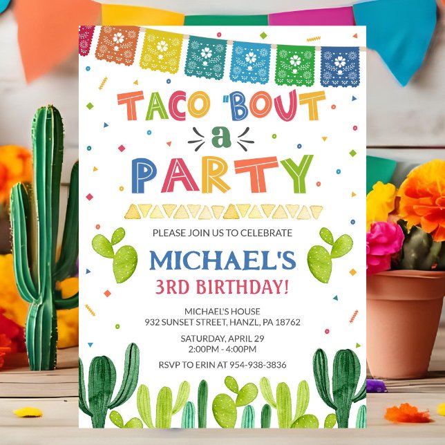 Taco Bout a Party Invitation | Fiesta Birthday (Creator Uploaded)