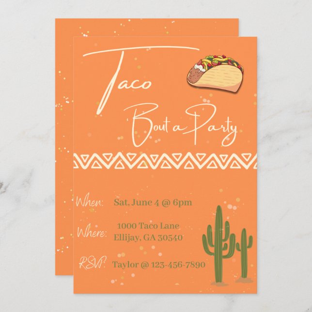 Taco 'Bout a Party | Invitations (Front/Back)