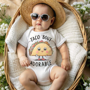 Taco Bout Adorable Funny Taco Baby Bodysuit