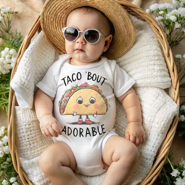 Taco Bout Adorable Funny Taco Baby Bodysuit (Creator Uploaded)