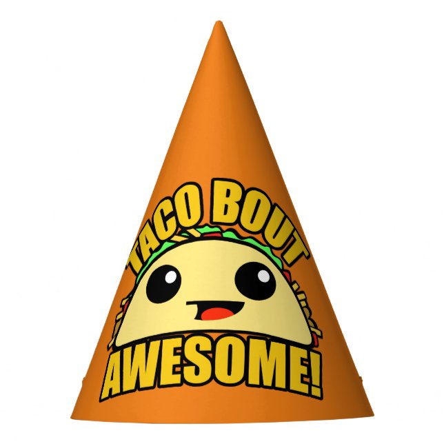 Taco Bout Awesome Party Hat (Front)