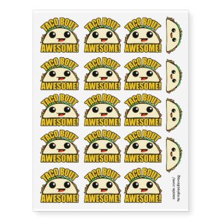 Taco Bout Awesome Temporary Tattoos